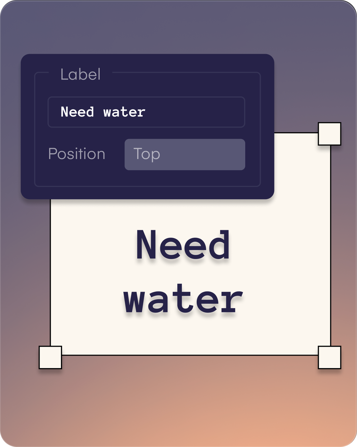 Write the message step